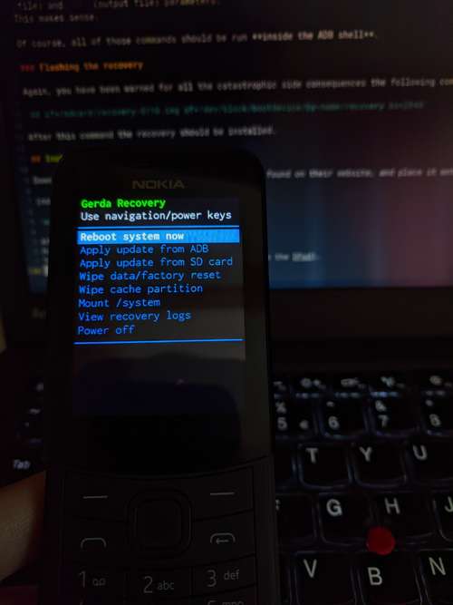 Gerda Recovery on Nokia 8110 screenshot