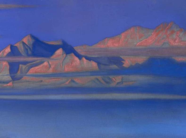 Scriabin Club banner, painting by Nicholas Roerich
